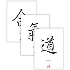 Bjj AIKIDO Art Decorative Picture Kampkunst Art Mural Decoration set for your Dojo or Trainingshalle Gift Idea For Martial Artists