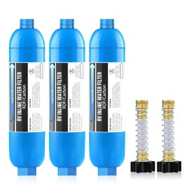 Lifefilter RV Inline Marine Water Filter, Reduces Chlorine, Bad Taste, Odor for RVs,NSF Certified with Flexible Hose Protector (Pack of 3)