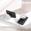 BonKuDoo 4 Pack Glass Crystal Dummy Door Knobs Interior for