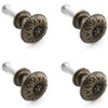 Antique Jewelry Box Pull Handle, OZXNO 4-Pack Retro Bronze Round