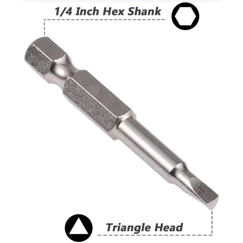 Fixinus 6-Piece Triangular Screwdriver Bit Set, Magnetic S2 Steel Triangular