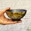 Couples Rice Bowl, Stylish Tableware, Kutani Ware, Pair of Rice