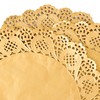 Amkoskr 8.5 Inch 100 Pcs Round Lace Gold Paper Doilies