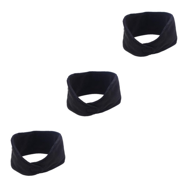 PACKOVE 3pcs Double-layer Warm Headband for Sports Elastic Fleece Skiing