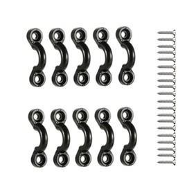 UPEYXDQR 10Pcs Kayak Pad Eye Kit, Nylon Bungee Deck Loops Tie Down Pad Eye with 20 Screws for Boat Kayak Deck Rigging Kit