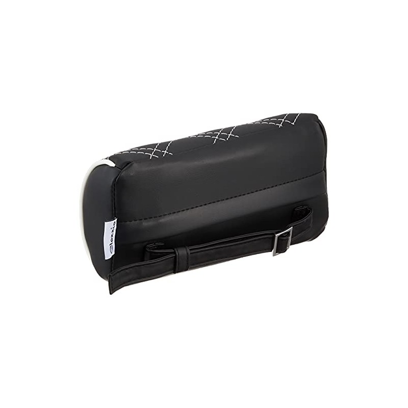 Clazzio 09EOA0003K Quilted Neck Pad with Black Leather and White