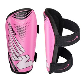 Shin Guards Soccer Youth Kids - Shin Guard for Boys Girls Teenagers Toddler 2-18 Years Old - Football Shin Pads Protection Equipment with Adjustable Straps - Pink, XS