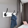 mapeoes 2 Pack Wood Coat Rack Wall Mount with 3