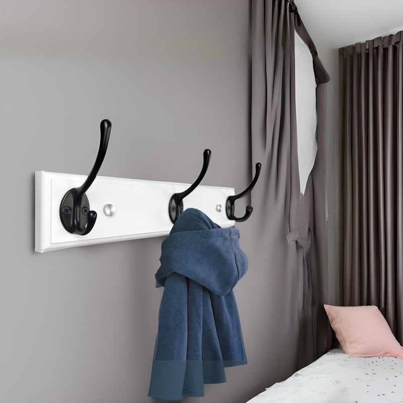 mapeoes 2 Pack Wood Coat Rack Wall Mount with 3
