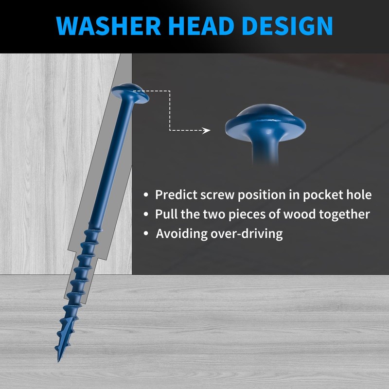Pocket Hole Screws 2-1/2 Inch, FIXLINK Pocket Screws #8 X