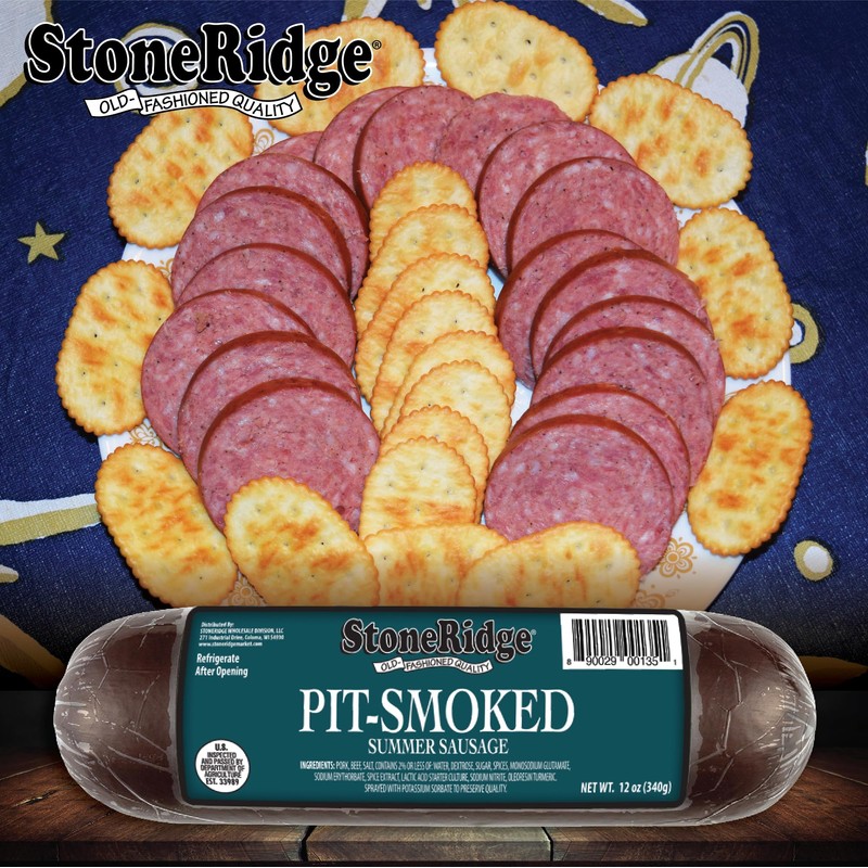 StoneRidge Summer Sausage PIT SMOKED - 12oz 2 Pack