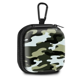 Square Data Cable Earbud Charger Coin Storage Bag Shockproof and Drop-Proof EVA Material Compatible with AirPod(Camouflage)