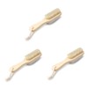 STOBAZA 3pcs Wooden Foot Brush Natural Pumice Massage Brush Bristle