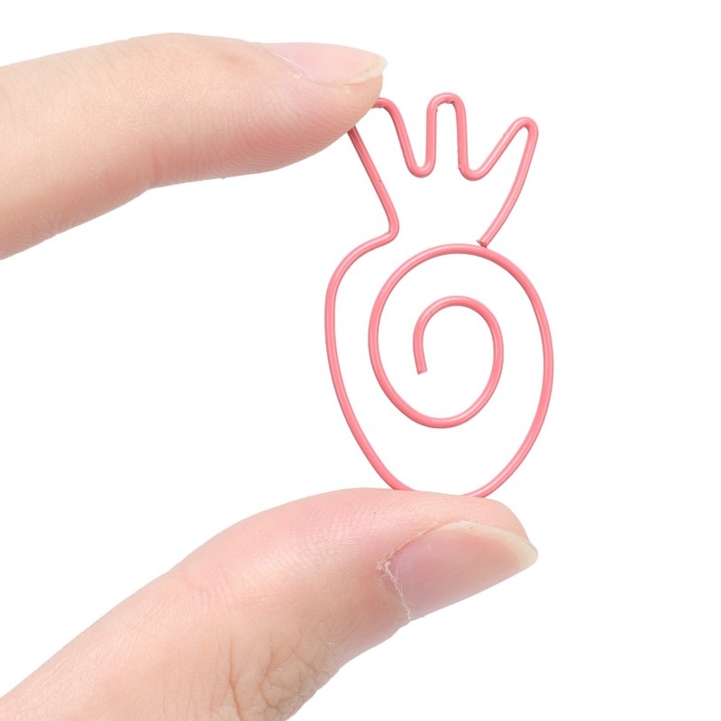 100pcs Paper Clips Portable Mini Electroplating Green Tree Pink Strawberry