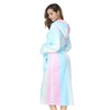 RONGTAI Womens Robes Plush Fleece Print Rainbow Hooded Bathrobe Thick