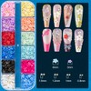 Nail Art Rhinestone Glue Gel&2 Boxes 3D Charms Accessories Kit