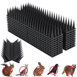 Bird Spikes, 9 Pack Bird Deterrent for Outside, Pigeon Spikes to Keep Raccoon Squirrel Cats Woodpeckers Away, for Fence Garden Roof Yard(8.4Feet)