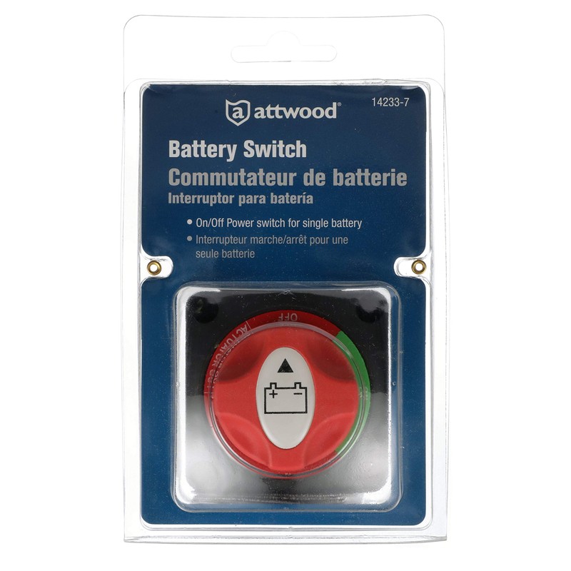 Attwood 14233-7 Battery Switch — On/Off Power Switch for Single