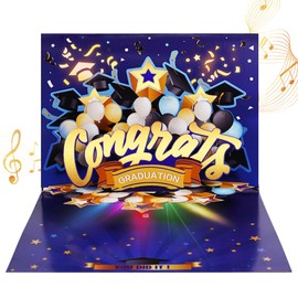 APOTODITO Graduation Cards, Pop Up Cards with Lights & Music, Congratulations Graduation Gifts for High School College University Graduates