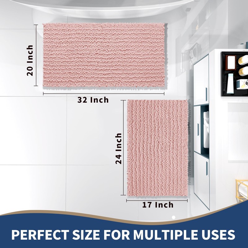 Yimobra Bathroom Rugs Sets 2 Piece - Quick Dry Extra