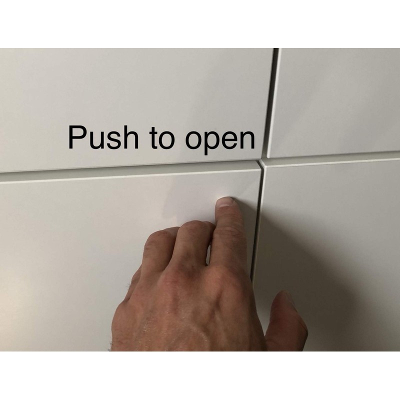 Set of 2 pressure door openers for cabinet doors and