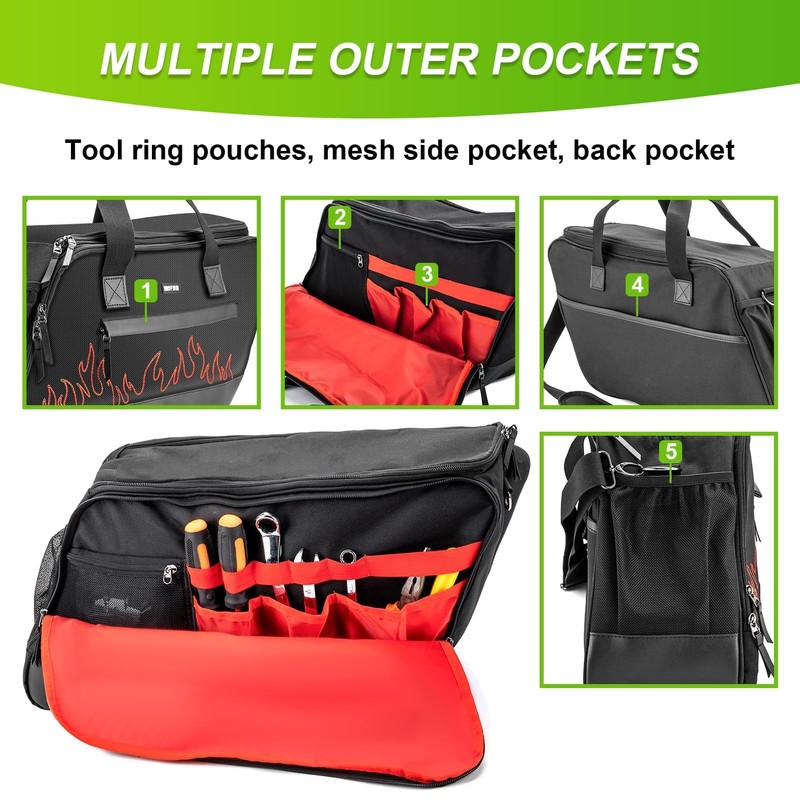 Mofun Motorcycle Saddlebag Liner Bag Hard Saddlebag Organizer With Red
