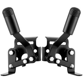 DaisyInner Heavy Duty Wheelchair Brakes Wheel Locks (Pack of 2) Wheelchair Parts Mount Bolt on Style for 7/8 Inch Tubing Universal Wheel Lock Brake Assembly Medical Transport Chair Brake Side(Black)