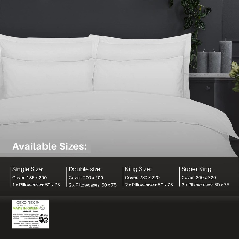 DTEX HOMES 100% Egyptian Cotton Duvet Quilt Cover Sets With
