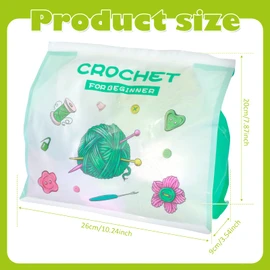 4Pcs Crochet Kit for Beginners Complete Crochet Knitting Kit Adorable Cactus Crochet Starter Pack with Yarn Stuffing Crochet Hooks DIY Crochet Craft Kit with Step-by-Step Video for Adults
