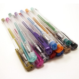 Colorful Metallic Gel Pens For Fuji Instax Mini 9, 26, 8, 7 Instant Camera Projects- Pack of 12