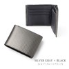 GROOVE GEAR ggs-1006 Men's Bi-Fold Wallet, Genuine Leather, Carbon Leather,