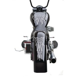 FGD Motorcycle Ghost Flame Set Gas Tank & Fender Decals Stickers. (GFFS05) Universal