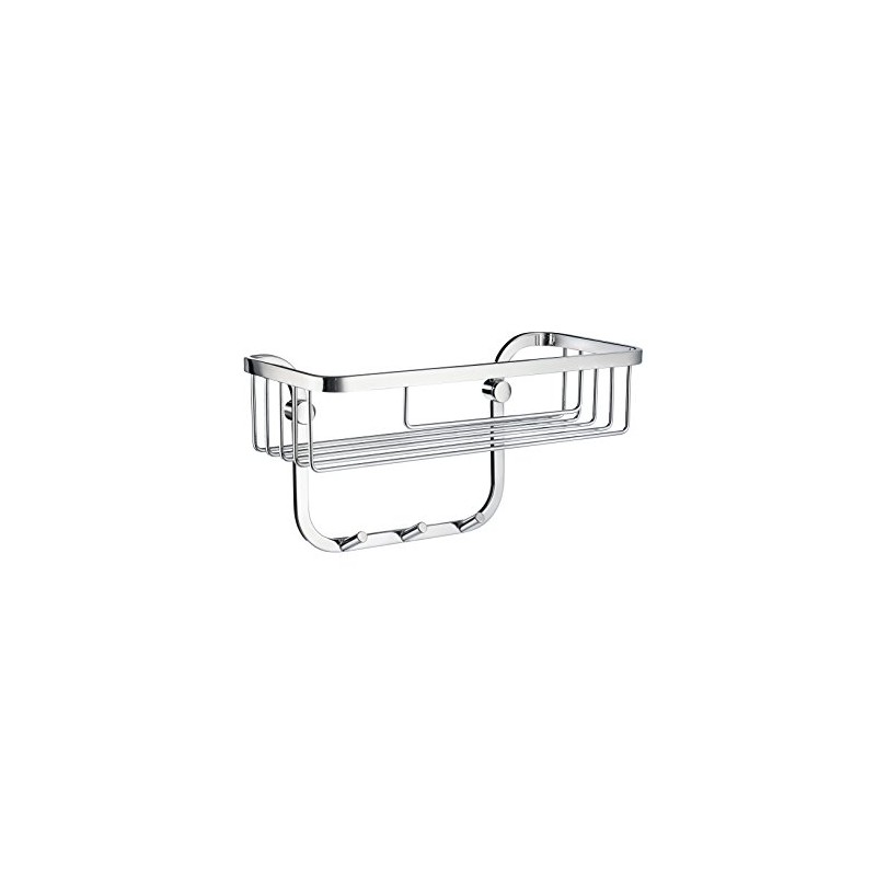 Smedbo "Sideline" Shower Basket with 3 Hooks, Polished Chrome