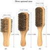Cepillo de Barba y Bigote Doble Cara de Madera moonyeah