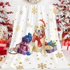 JOOCAR Christmas Golden Retriever Throw Blanket Funny Dog Blanket Winter