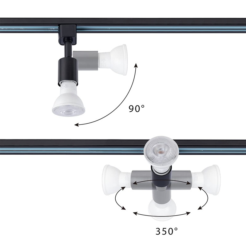 mirrea H Type Track Lighting Head to E26 Medium Screw