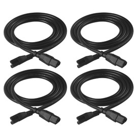 Barrina GM48, Only for Barrina's Products with GM Series Cords, T5 T8 Male and Female Extension Cable, 4FT, UL Certified, Not Suitable for Barrina T5 Series Grow Lights, 4 Packs，Blacks