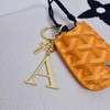 Coprall Gold Initial Keychain for Women A-Z Letter Cross Charms
