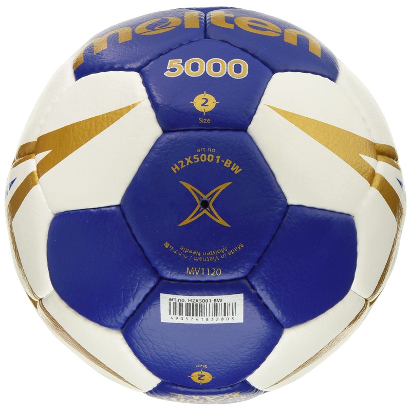 Molten H2X5001-BW Handball Nueva X5000 No. 2 Ball, Blue x