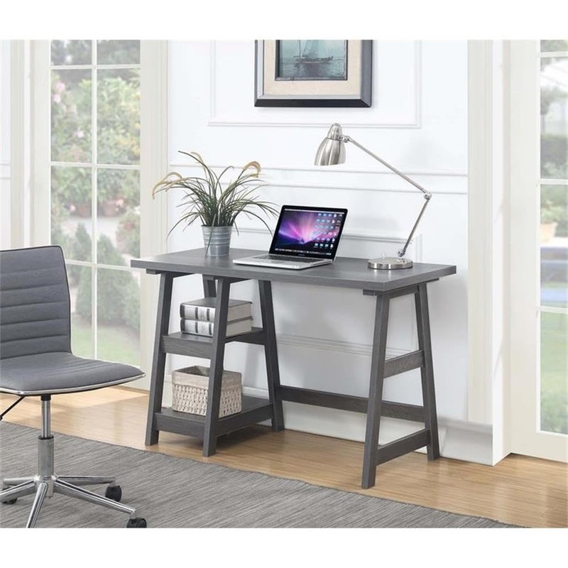 Convenience Concepts Designs2Go Trestle Desk 47" - Modern Desk or