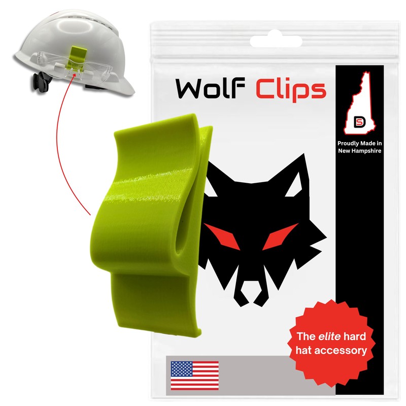Diligence, Wolf Clips, Hard Hat Accessory, Safety Glasses or Sunglasses