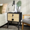 Nightstand with Safe,Solid Steel, Modern Bedside Table with Keypad Lock,