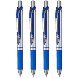 Pentel EnerGel XM BL77 Retractable Gel Ink Pen - 0.7mm - 54% Recycled - Blue Ink (Pack of 4)
