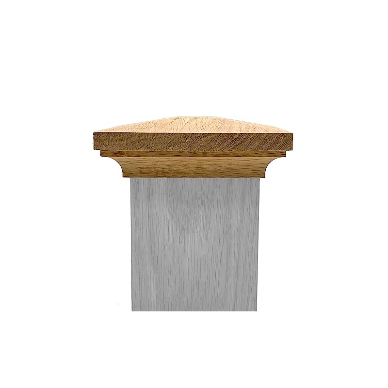 Flat Peak Newel Cap - 935 Style, for 3 1/2"