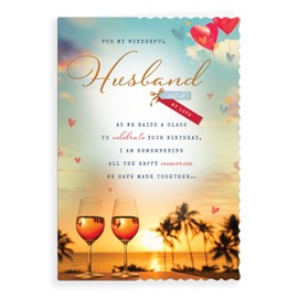 Avant Garde Studios Birthday Card Husband - 9 x 6 inches