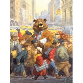 New York Puzzle Company - Peter de Sève City Bear - 1000 Piece Jigsaw Puzzle for Family Game Nights by Peter de Sève