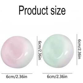 Pack of 2 Squishy Balls, Taba Squishy, Fufu Squishy, Squishy, Soft Squeeze Ball Children with Green and Pink Colours, Perfect for Office, School and Home as a Stress Ball Children