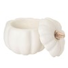 Tokyodo Decoration Pumpkin with Lid, White, Φ3.9 x H3.9 inches