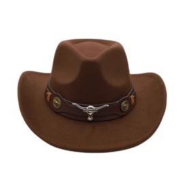 Cowboy Hat Men Women with Ribbon Cowgirl Western Hat Cowboy Hats for Women Black, brown, Unit size