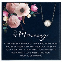 New Mommy Necklace Baby Bump Gift for New Mom Gift Jewelry Gift for First Time Mom Pregnancy Gift for Mom to be Gift for Wife Pregnant Gift Expecting Mom Gift